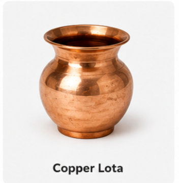 shiv ji accseriese copper lota shiv ji accseriese copper lota